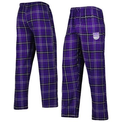 Men's Concepts Sport Purple/Black Sacramento Kings Ultimate Plaid Flannel Pajama Pants