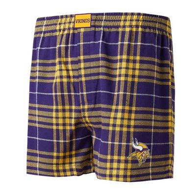 Men's Concepts Sport Purple/Gold Minnesota Vikings Concord Flannel Boxers