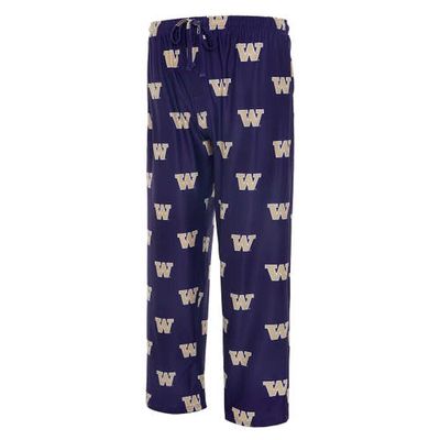 Men's Concepts Sport Purple Washington Huskies Logo Flagship Allover Print Pants