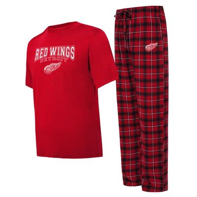 Men's Concepts Sport Red/Black Detroit Red Wings Arctic T-Shirt & Pajama Pants Sleep Set