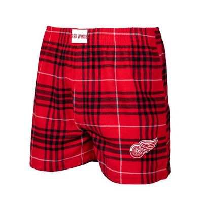 Men's Concepts Sport Red/Black Detroit Red Wings Concord Flannel Boxers