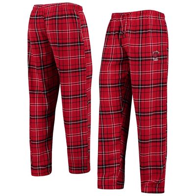 Men's Concepts Sport Red/Black Miami Heat Ultimate Plaid Flannel Pajama Pants