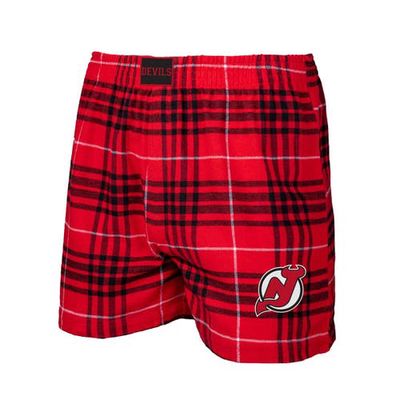 Men's Concepts Sport Red/Black New Jersey Devils Concord Flannel Boxers