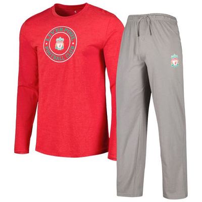 Men's Concepts Sport Red/Gray Liverpool Meter Long Sleeve T-Shirt & Pants Sleep Set