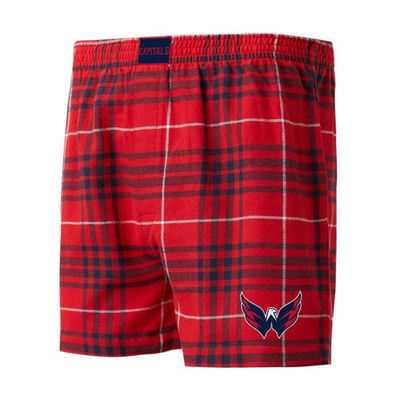 Men's Concepts Sport Red/Navy Washington Capitals Concord Flannel Boxers