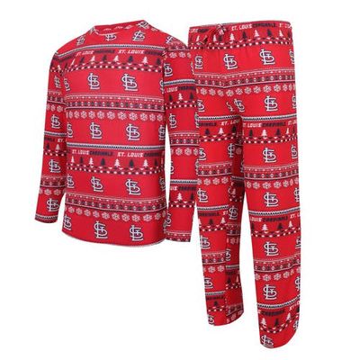 Men's Concepts Sport Red St. Louis Cardinals Knit Ugly Sweater Long Sleeve Top & Pants Set