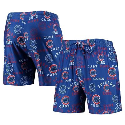 Men's Concepts Sport Royal Chicago Cubs Flagship Allover Print Knit Jam Shorts