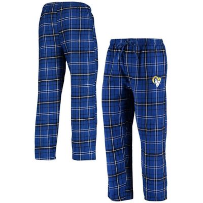 Men's Concepts Sport Royal Los Angeles Rams Ultimate Plaid Flannel Pajama Pants