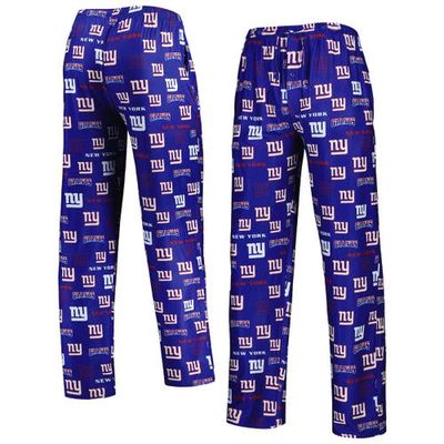 Men's Concepts Sport Royal New York Giants Breakthrough Allover Print Knit Sleep Pants