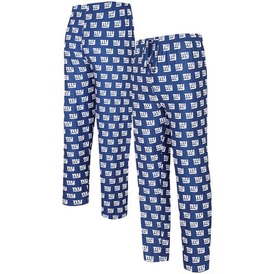 Men's Concepts Sport Royal New York Giants Gauge Allover Print Knit Pants