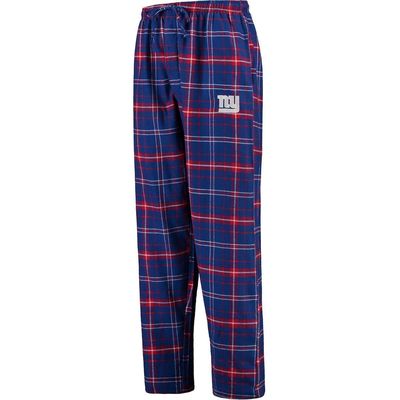 Men's Concepts Sport Royal New York Giants Ultimate Plaid Flannel Pajama Pants