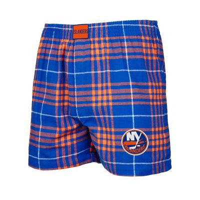 Men's Concepts Sport Royal/Orange New York Islanders Concord Flannel Boxers