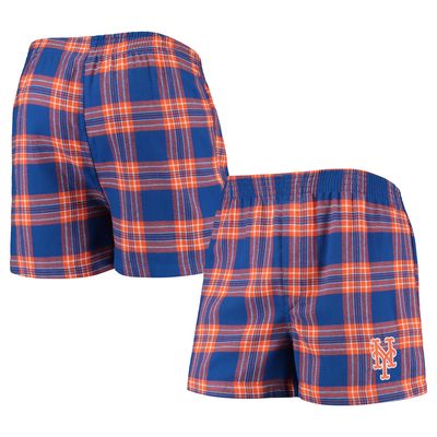 Men's Concepts Sport Royal/Orange New York Mets Takeaway Flannel Boxers