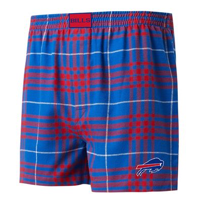 Men's Concepts Sport Royal/Red Buffalo Bills Concord Flannel Boxers