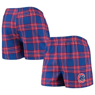 Men's Concepts Sport Royal/Red Chicago Cubs Takeaway Flannel Boxers