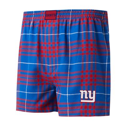 Men's Concepts Sport Royal/Red New York Giants Concord Flannel Boxers