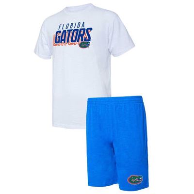Men's Concepts Sport Royal/White Florida Gators Downfield T-Shirt & Shorts Set