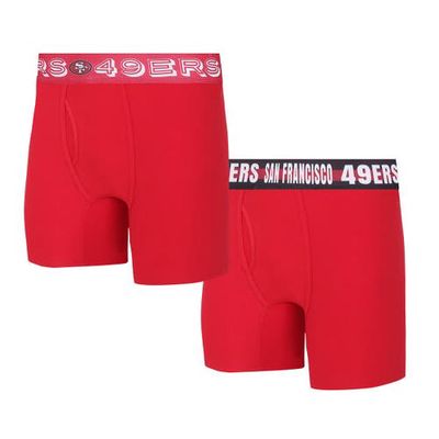 Men's Concepts Sport San Francisco 49ers Gauge Knit Boxer Brief Two-Pack in Red
