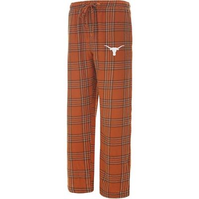 Men's Concepts Sport Texas Orange/White Texas Longhorns Takeaway Plaid Flannel Pants in Burnt Orange