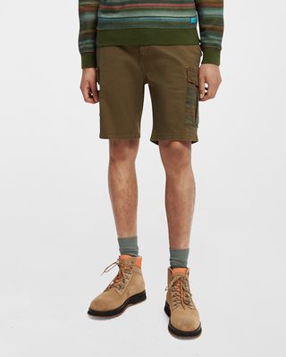Men's Contrast-Pocket Cargo Shorts