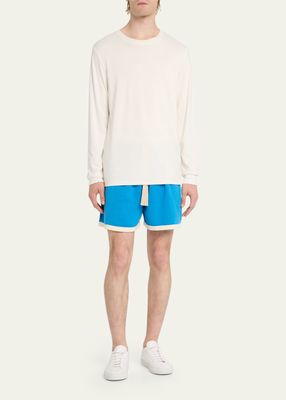 Men's Contrast-Trim Knit Shorts