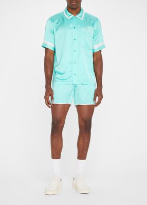 Men's Contrast-Trim Waiter Sport Shirt