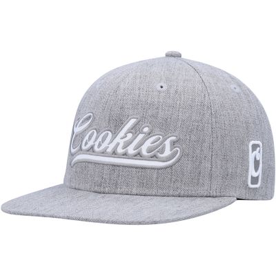 Men's Cookies Heather Gray Pack Talk Snapback Hat