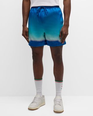 Men's Coquillage Colore Silk Shorts