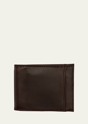 Men's Cordovan Leather Money Clip Wallet