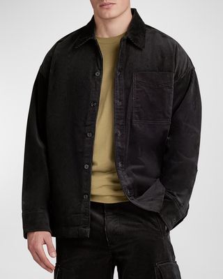 Men's Corduroy Boxy Shirt Jacket
