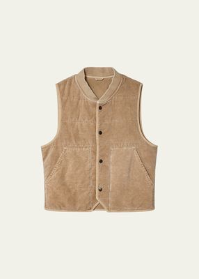 Men's Corduroy Snap-Front Vest