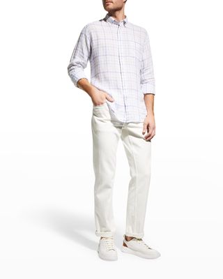 Men's Coronado Plaid Linen Sport Shirt