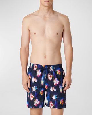 Men's Cosmo Neon Floral Swim Trunks