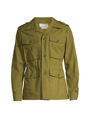 Men's Cotton Army Jacket - Green - Size Small - Green - Size Small