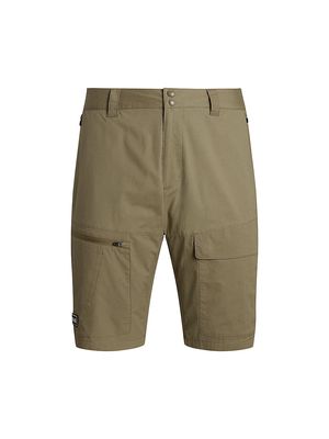 Men's Cotton-Blend Cargo Shorts - Fall Sage - Size 30 - Fall Sage - Size 30