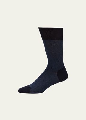 Men's Cotton-Cashmere Blend Crew Socks