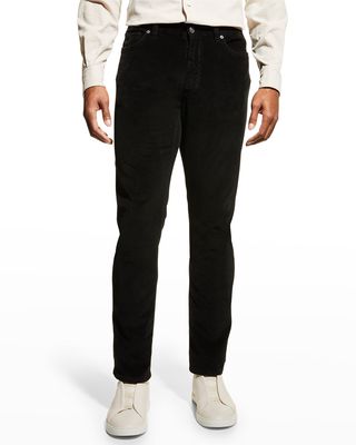 Men's Cotton-Cashmere Corduroy 5-Pocket Trousers