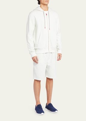 Men's Cotton-Cashmere Full-Zip Hoodie