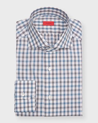 Men's Cotton Check Button-Down Shirt