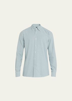 Men's Cotton Check-Print Sport Shirt