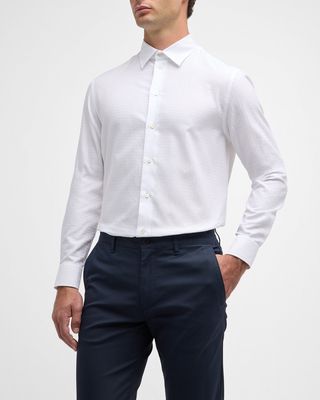 Men's Cotton Chevron Sport Shirt