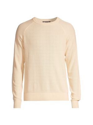 Men's Cotton Crewneck Sweater - Bone - Size Small