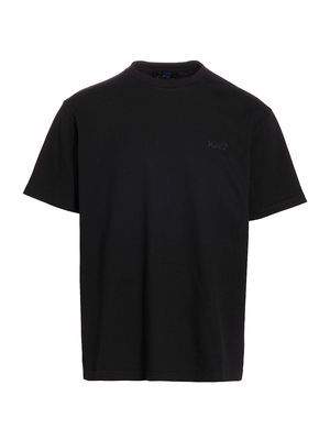 Men's Cotton Crewneck T-Shirt - Black - Size Medium - Black - Size Medium