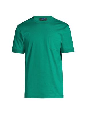 Men's Cotton Crewneck T-Shirt - Green - Size Small - Green - Size Small