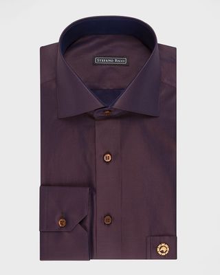 Men's Cotton Dress Shirt w/ Chest Pocket