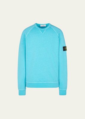 Men's Cotton Felpa Garment-Dyed Sweatshirt