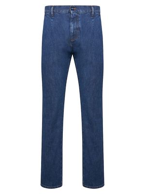 Men's Cotton Five-Pocket Jeans - Blue - Size 30 - Blue - Size 30