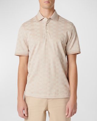 Men's Cotton Jacquard Polo Shirt