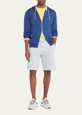 Men's Cotton Jersey Drawstring Shorts with Zip Pockets