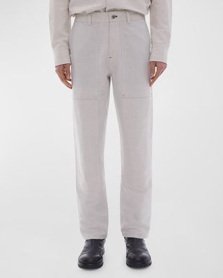 Men's Cotton-Linen Twill Carpenter Pants